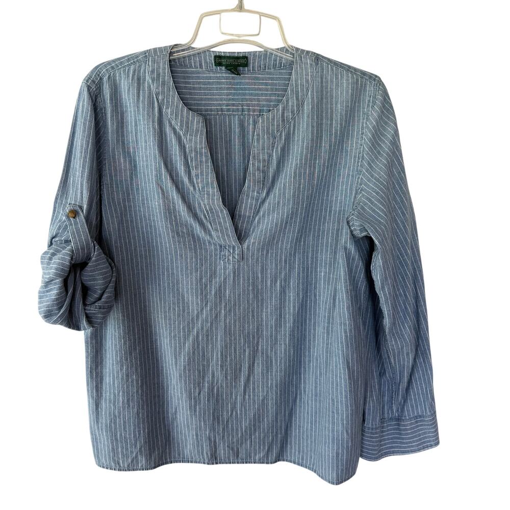 Lauren Jeans Company long-sleeve cotton top Size